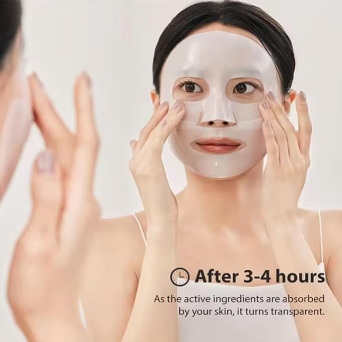 Deep Collagen Face Mask, Bio-Collagen Korean Overnight Hydrogel Mask, Anti Wrinkle Firming Lifting Korean Collagen Films for Improve Skin Elasticity,Firming And Moisturizing 5 Pack