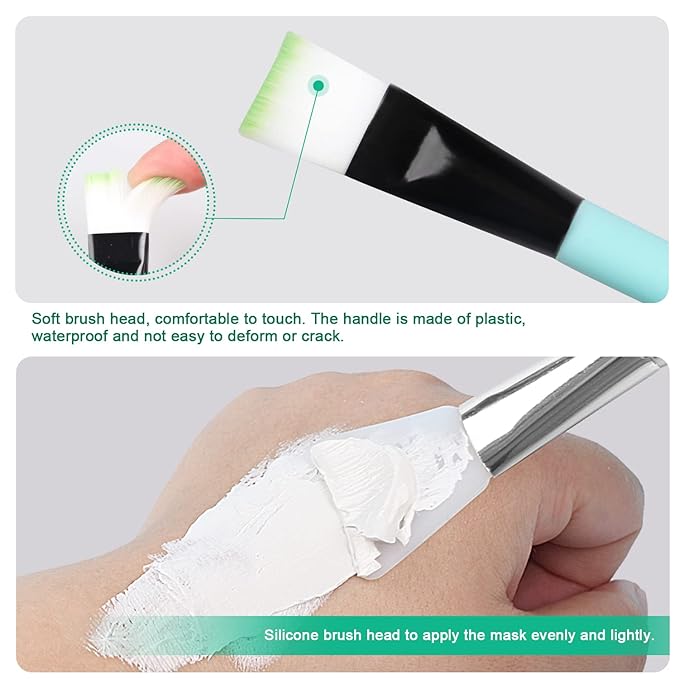 Face Mask Mixing Bowl Set, Facial Mask Mixing Tool Kit with Plastic Mask Bowl Silicone Mask Brushes Measuring Cup Stick Spatulas Facial Sponge (10PCS)