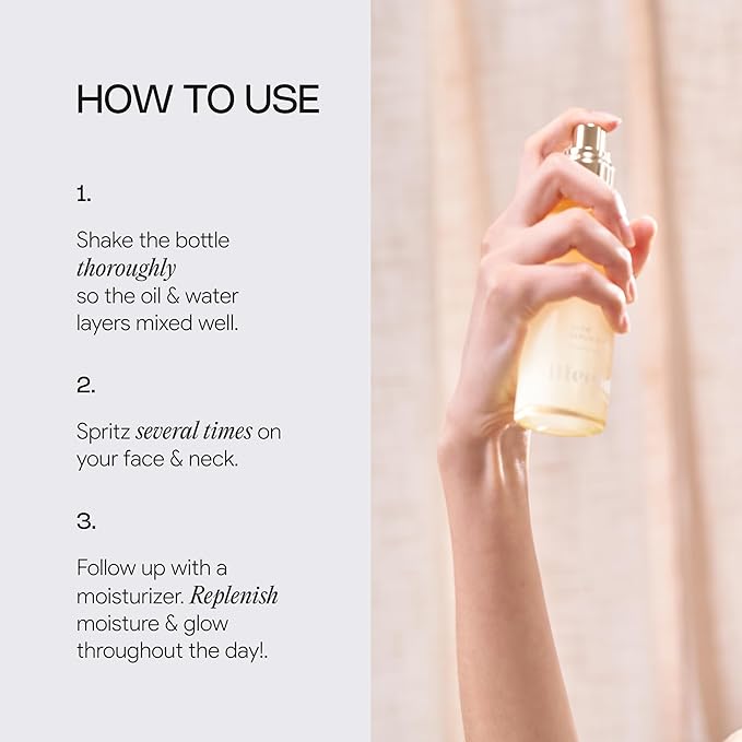 Meebak Glow Serum Mist | Hydrating Toner Spray with Yuja, Centella Asiatica & Plant Squalane | Soothing & Rejuvenating Korean Skincare for Radiant, Glowing Skin