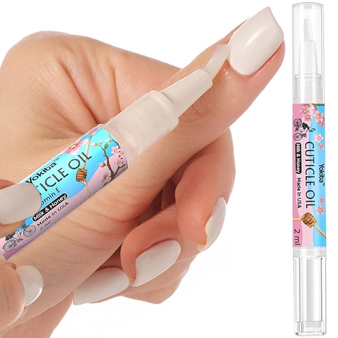 Premium Cuticle Oil Pen Milk and Honey Natural Healing Infused, Soothes and Moisturizes Cuticles with Vitamin E, 2 ML (Milk & Honey)