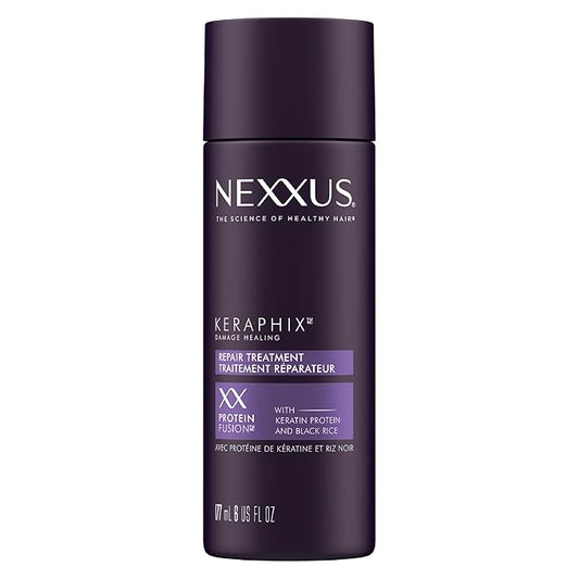 Nexxus Keraphix Damage Repair Pre-Wash Treatment Cream for Damaged Hair With Keratin Protein & Black Rice 6 oz