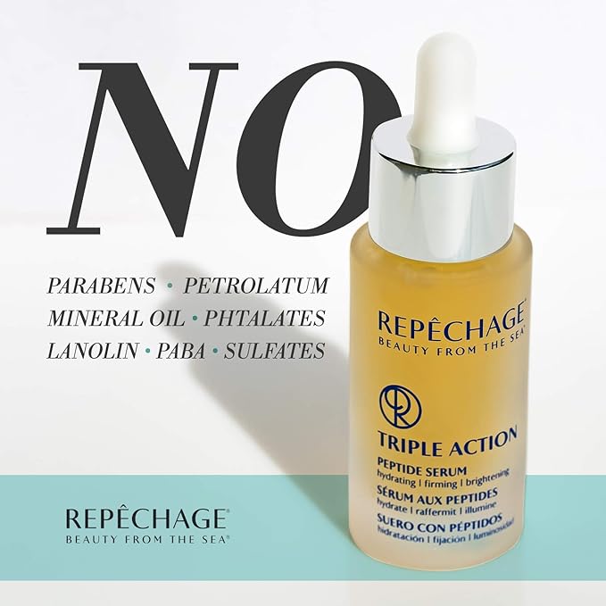 Repechage Triple Action Peptide Serum | Hydrating, Firming & Brightening | 30 ml / 1 fl oz