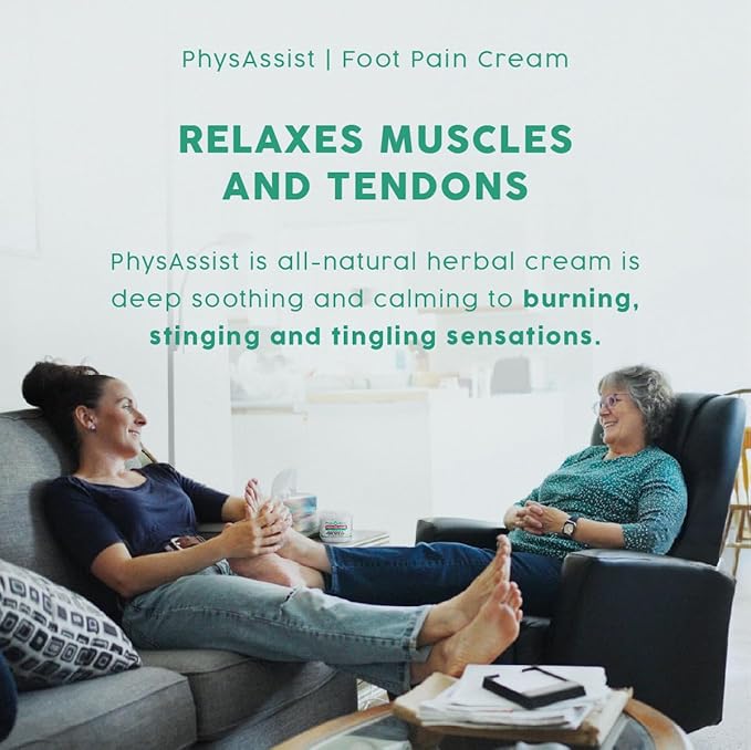 PhysAssist Soothing Foot Cream to Feet and Legs. 4 oz Jar