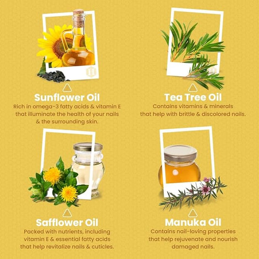 Cuticle Oil for Nails with Manuka Oil - Essential Oil for Nail Strengthener and Growth - Nail Oil Cuticle for Nail Treatment for Damaged Nails and cuticle Softener for Nails - 2 fl oz