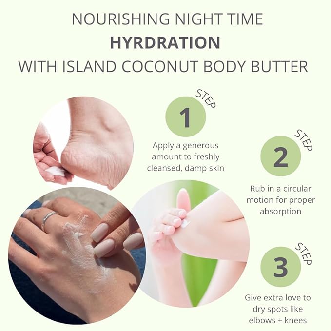 Erlea Coconut Body Butter 160 g/5.64 oz – Shea Butter, Body Butter for Women, Coconut Butter,Skin Care for Extremy Dry Skin, Organic Shea Butter, Body Care for Cracked Feet
