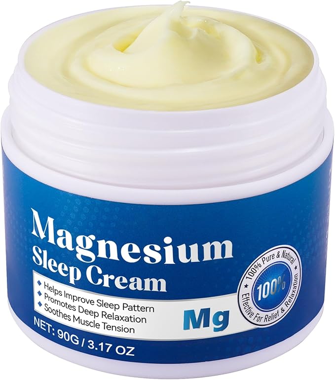 Magnesium Cream, Magnesium Cream for Sleep,Feet,Soothes Muscle Tension,Magnesium Lotion for Relaxation,3.17oz, Magnesium Oil for Feet, Promote Relaxation
