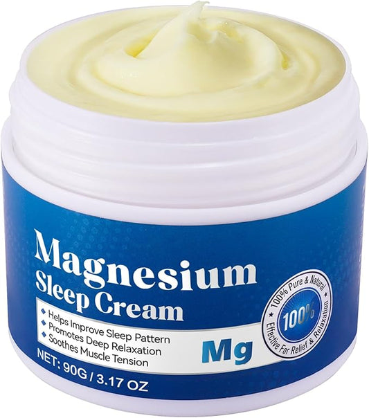 Magnesium Cream, Magnesium Cream for Sleep,Feet,Soothes Muscle Tension,Magnesium Lotion for Relaxation,3.17oz, Magnesium Oil for Feet, Promote Relaxation