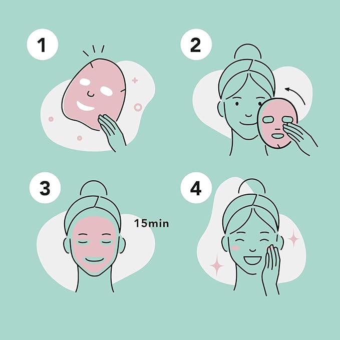 celavi Essence Facial Face Mask Paper Sheet Korea Skin Care Moisturizing 4 packs for each 6 flavors (New) K-Beauty Skincare 24 masks in a pack Made in Korea