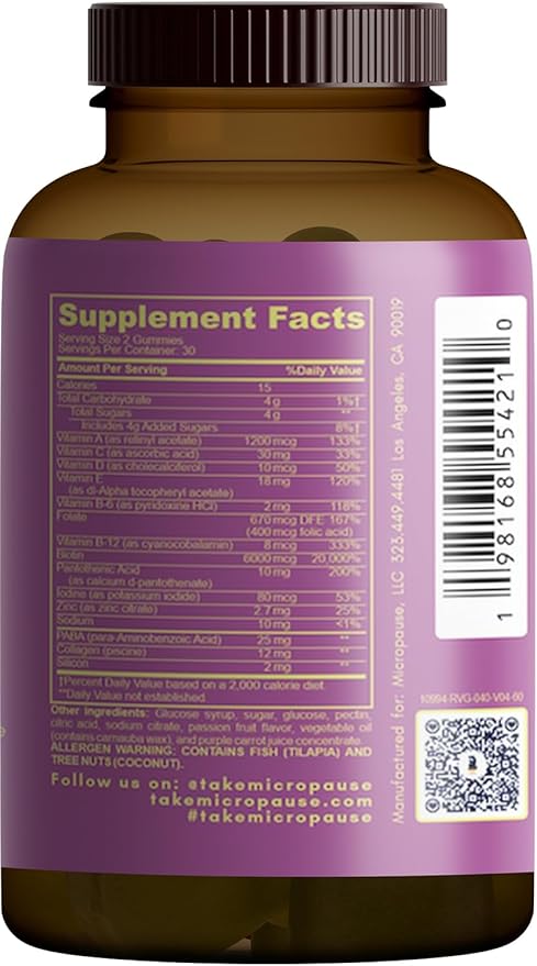 All Glown Up Advanced Beauty Complex Glow and Grow Gummies with Biotin, Collagen, and Antioxidant Vitamins A, C, and E for Hair, Skin, and Nails.