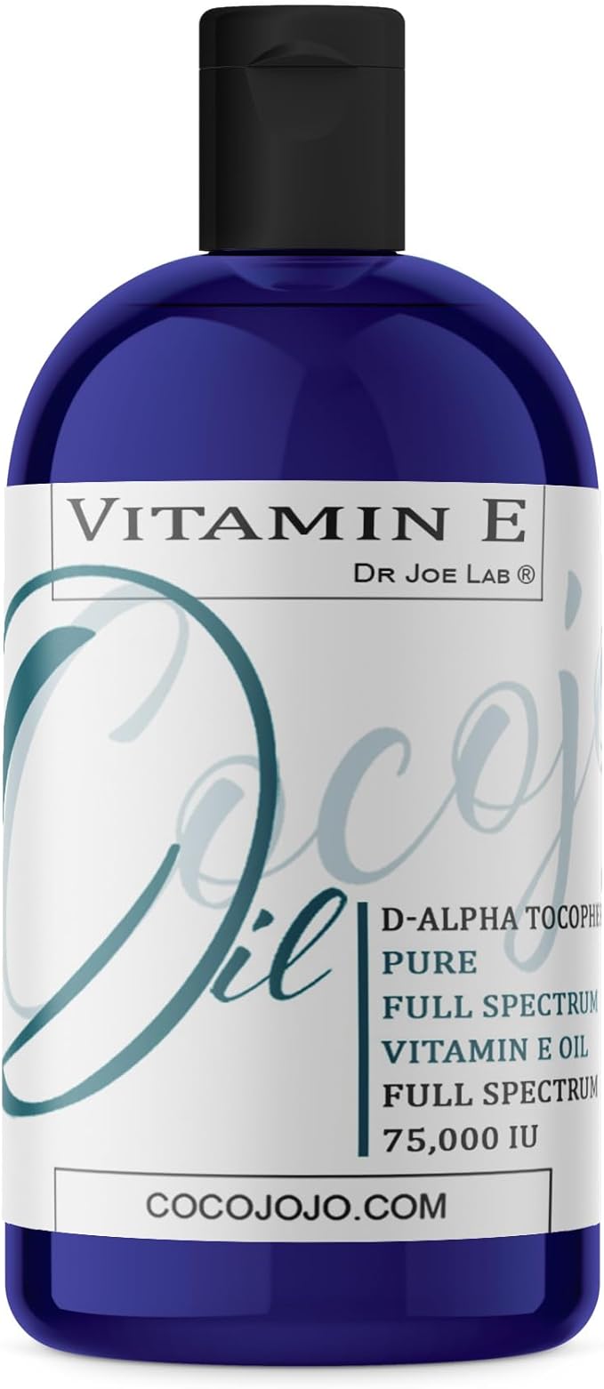 Vitamin E Oil - Pure, Full Spectrum, Undiluted, D Alpha Tocopherol, 75,000 IU - 16 oz - For Skin Hair Nails Body Care Hydrating Rejuvenating - Packaging May Vary