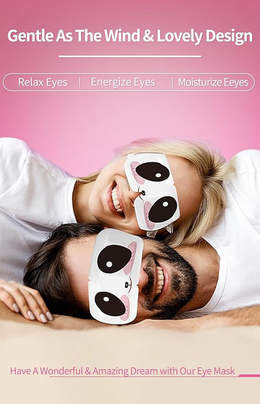 IREV 12 Pack Steam Eye Mask, SPA Warm Sleep Eye Mask, Disposable Heated Eye Masks for Dark Circles, Puffy Eyes, Relief Stress Eye Fatigue, Travel Essentials & Relaxation Gifts for Women