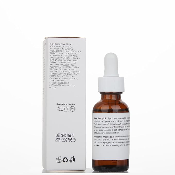 Caffeine Solution 5% + EGCG For Dark Circles & Puffiness, 30ML Anti Aging Under Eye Serum For Eye Bags, Fine Lines, Moisturizing Caffeine Solution.