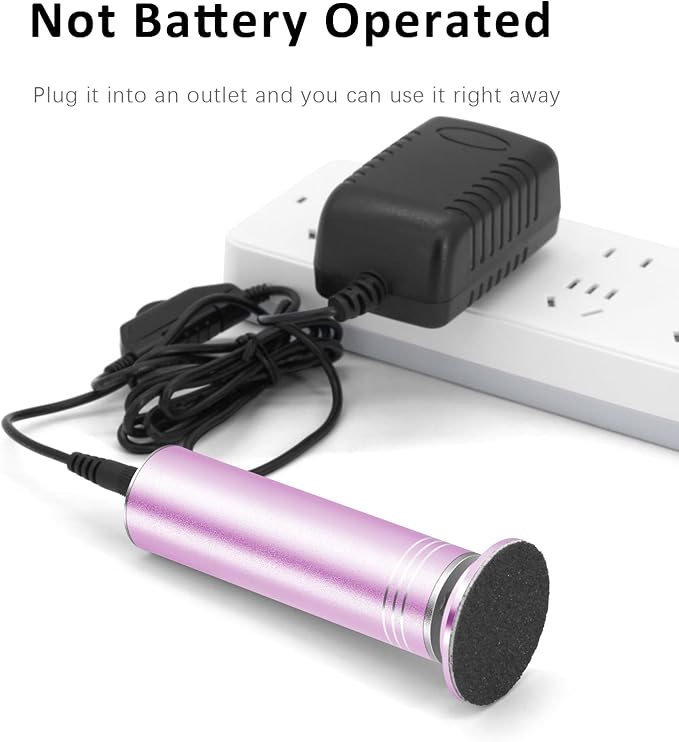 Upgraded Electric Foot Callus Remover 0-1200rpm, Professional Electric Foot File Sander Pedicure Tools for Dead Skin Cracked Heels, Adjustable Speed, 60 Replaceable Sandpaper Discs (FCR-2 Pink)