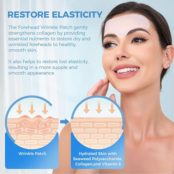Okela Forehead Wrinkle Patches Overnight 20 pcs with Collagen, Vitamin, Anti Wrinkle Patches, Forehead Wrinkles Beauty Treatment