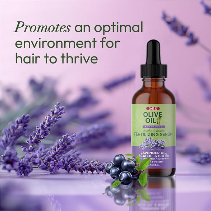 ORS Oive Oil Braidzone Fertilizing Serum with Lavender, Acai & Biotin for Hair & Scalp 2 oz (1)