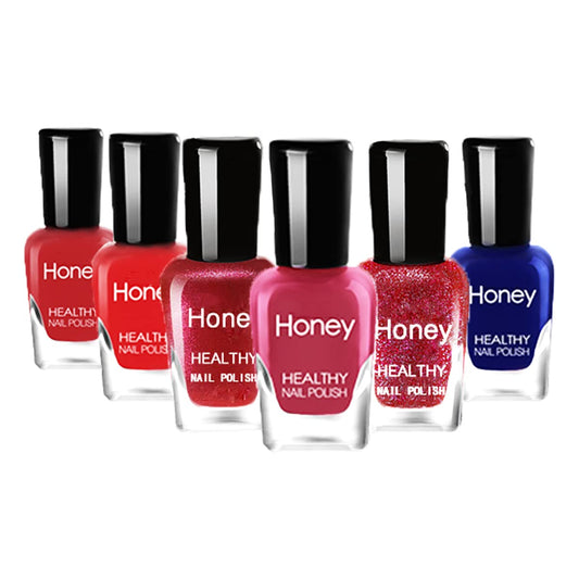 Non Toxic Easy Peel Off and Fast Dry Nail Polish Set for Pack, Eco Friendly & Organic Water Based for Women,Teens (6 Bottles, 5ML)