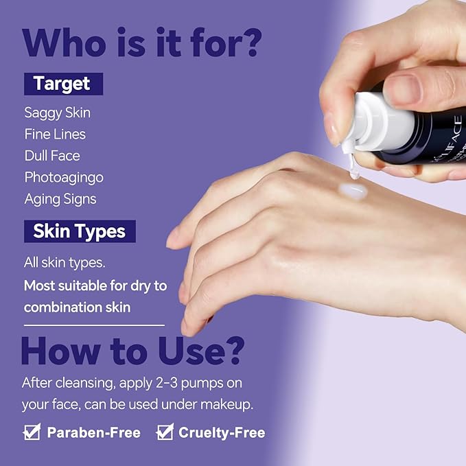 Peptides Serum for Face with Hyaluronic Acid for Fine Lines and Wrinkles, Collagen Boosting Hydrating Face Serum, Anti-aging for All Skin Types, Fragrance Free, 1.35 Fl. Oz