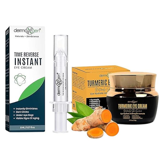 Advanced Eye Cream with Turmeric & Vitamin C – Hydrating Formula for Dark Circles, Puffiness & Eye Bags – Visibly Smooths Fine Lines for a Refreshed Look – 8ml