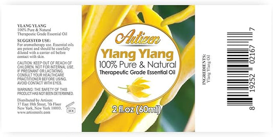 Artizen - Ylang Ylang Essential Oil 2 Oz, Pure Ylang Ylang Oil for Skin Hair Aromatherapy Diffuser Fragrance DIY- 2 FL Oz