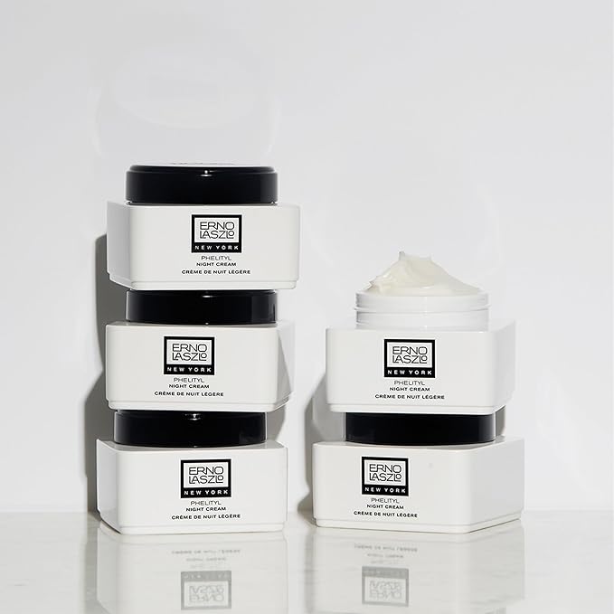 Erno Laszlo Phelityl Night Cream, Non-Greasy Night Moisturizer for Face and Neck, Re-Hydrate to a Youthful Skin Tone and Complexion Overnight, 1.7 Fl Oz