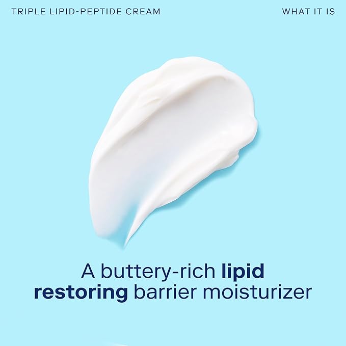 Skinfix Triple Lipid-Peptide Cream - 3.3 oz - Rich Face Moisturizer to Instantly Hydrate & Restore Dry, Sensitive Skin - Non-Comedogenic, Fragrance Free, Vegan, Cruelty Free