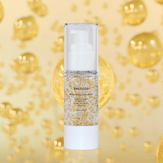 Retinol and Collagen Serum for face with Collagen Balls Niacinamide Green Tea Extract Vitamin C Retinol Natural Anti-aging Moisturizing Vitamin A Soothing and Amino Acid| Giftable|