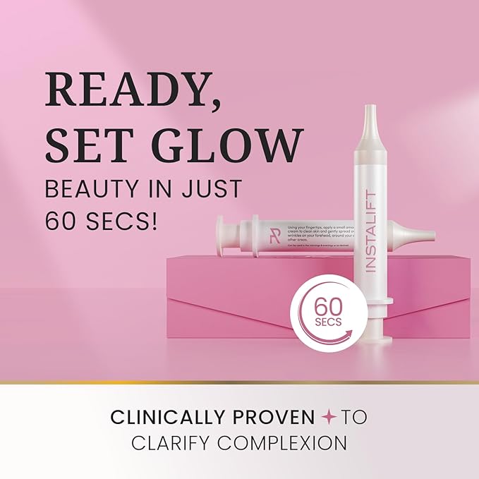 Amarose Instalift Glow Serum - Powerful Anti-Aging & Tightening Formula for Youthful Skin - Diminishes Wrinkles, Tightens and Uniform Skin - Enriched with Skin-Loving Ingredients, a Botox Alternative