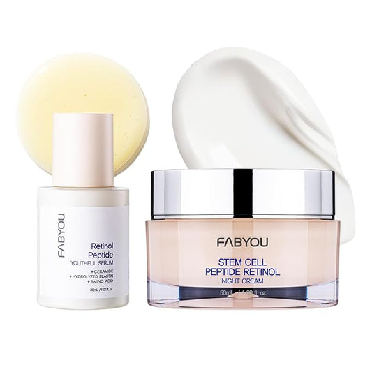 Fabyou Special Retinol Peptide Anti-Aging Korea Skin Care Night Care Set, Powerful Wrinkle Reduction & Skin Elasticity Boost with Retinol, Peptides| Fast Absorbing, Non-Sticky Formula for All Skin