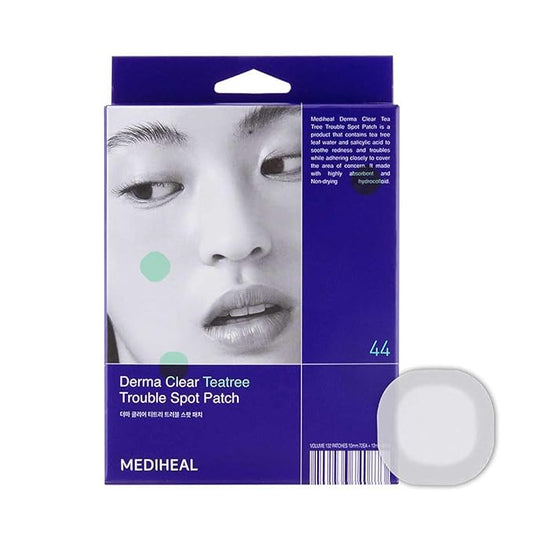Mediheal Derma Clear Teatree Treatment Spot Patch (44 Counts) - Acne Relief, Oil and Moisture Balance with Teatree & Salicylic Acid