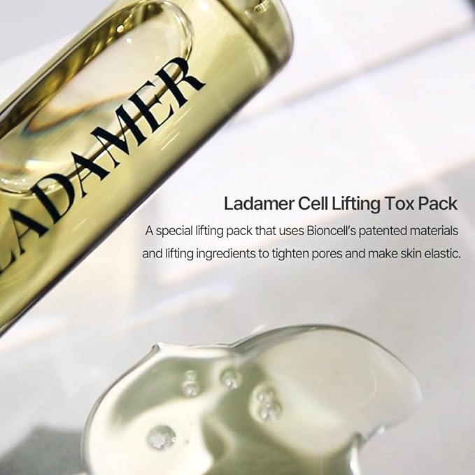LADAMER-Tox Mask-Skin Tightening-Firming Essence-Faical lifting-Facial Cell Mask-Tox Pack Lift Moisturizing Pore Treatment Clinical Spa Cosmetic Premium Korean Skincare AHA Complex 0.1 fl.oz*10EA