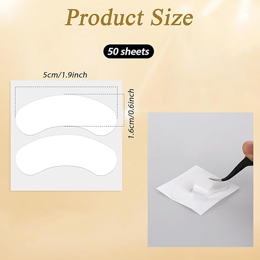 100 PCS Foam Eye Pads Lash Extensions, Under Eye Pads for Lash Extensions Eyelash Pads Sticky Lash Eye Pads Lint Free Lash Lift Pads Professional Eye Makeup Pads for Eyelash Extensions Beauty Supplies