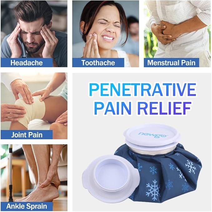 NEWGO Bundle of Cooling Eye Mask and Ice Bag 6 Inch