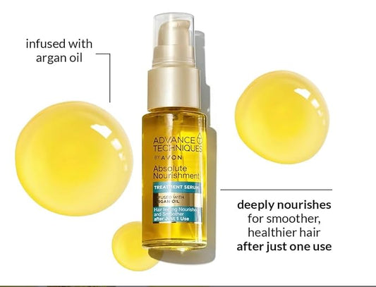 Advance Techniques Absolute Nourishment Hair Serum with Argan Oil 30 ml / 1 fl.oz (2 pack)