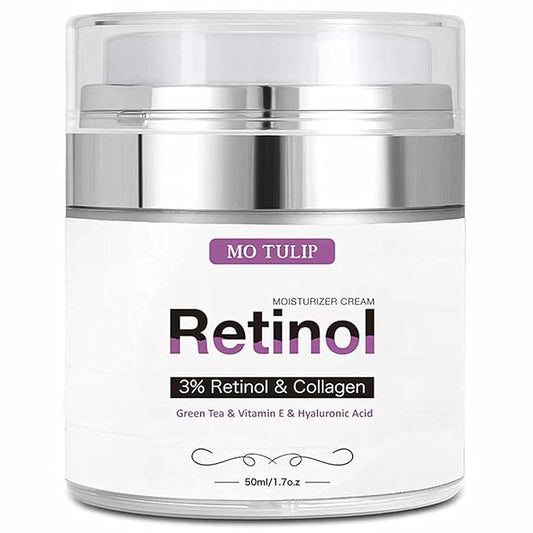 MO TULIP Face Cream with Retinol, Collagen & Hyaluronic Acid – Face & Neck Firming Moisturizer for Wrinkles, Hydration & Lifting – Day/Night Cream for Women & Men (1.7 fl.oz)