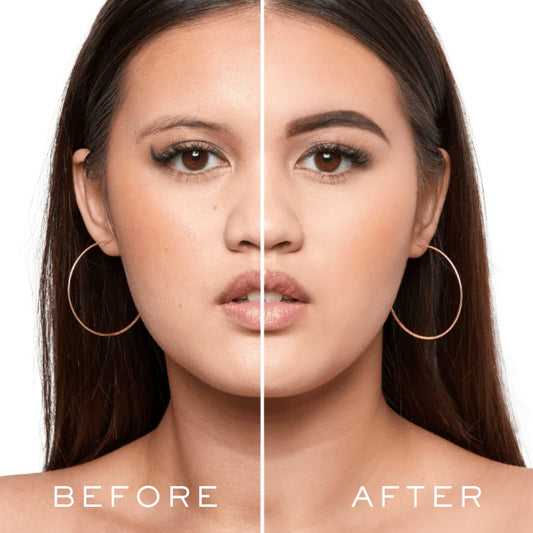 MADLUVV Brow Stamp Kit with Brow Stencils – Easy Eyebrow Shaper for Natural-Looking Brows – Popular Eyebrow Stencil Kit Used by Professionals – 9 Shapes, Spoolie, Travel Bag & Stamp (Brunette)