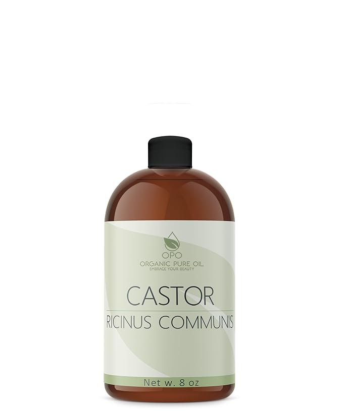 Pure Castor Oil - 8 oz w/Dispense Cap - Pure, Natural, Non-GMO, Hexane-Free, Vegan Carrier Oil - Promotes Hair Growth, Conditions - Skin, Hair, Lashes, Brows, Cuticles & More