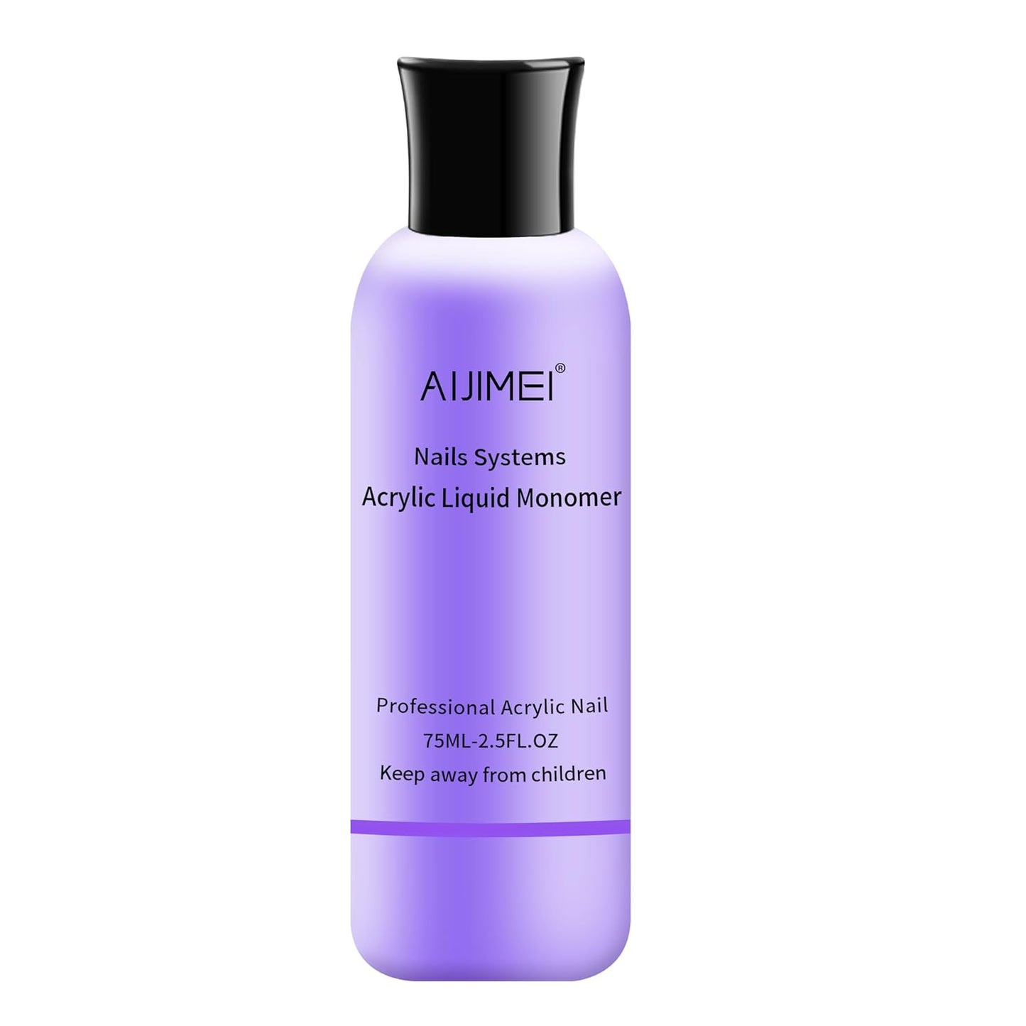 AIJIMEI Acrylic Nail Liquid Monomer 75ml/2.5fl.oz, Acrylic Nail Monomer Liquid Nail Extension Nail System