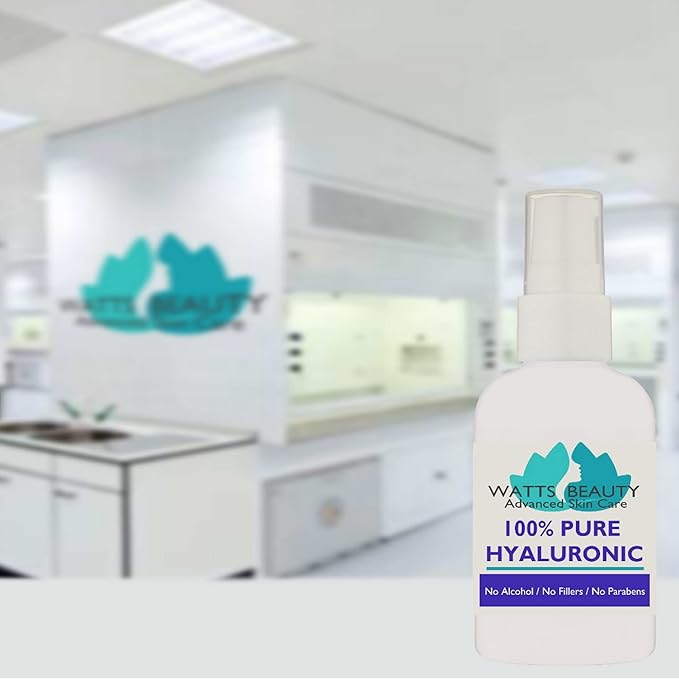 Anti Aging Wrinkle Serum of 100% Pure Hyaluronic Acid for Face and Body - No Alcohol, 1 oz.