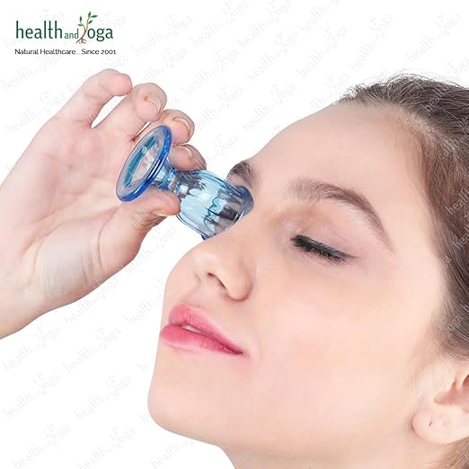 HealthAndYoga™ ChillEyes Colored Eye Wash Cups for Effective Eye Cleansing - with Storage Container - Eye Shaped Rim, Snug Fit (2 Pcs.)(Blue)