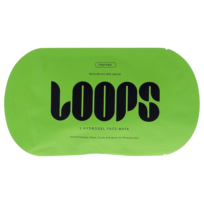 LOOPS FRESH PEEL - Resurfacing Hydrogel Face Mask - Gently Exfoliate, Polish, Clarify and Brighten for Renewed Skin - 5 Pc