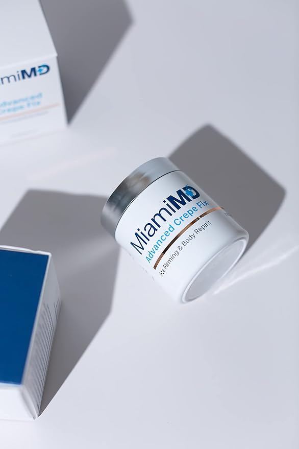 Miami MD Advanced Crepe Fix - Anti Aging Tightening & Firming Cream for Women - Facial and Neck Crepe Erase Cream – Crepey Skin Moisturizer for Softens and Nourishes the Skin for All Types - 6 fl oz
