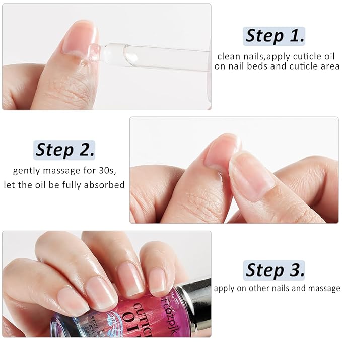 Revitalizing Cuticle Oil, 2PCS Cuticle Oil for Nails, Green Tea & Ocean Scent, Moisturizes Strengthener Oil Dry Nail Treatment Repair Cuticles, With Vitamin E Nail and Cuticle Oil 1.4 Fl Oz