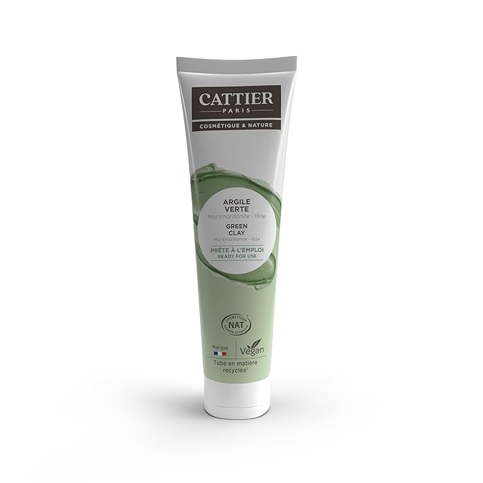 Cattier Green Clay Mask Ready for Use with all Natural Ingredients 100 Ml