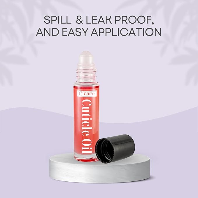 C CARE Pomegranate and Fig Roll-On Cuticle Oil | Natural Revitalizing Hydrating Nail Oil | Repaires Cuticles Overnight | Remedy For Damaged Skin And Thin Nails | Paraben Cruelty Free Formula | 10ml