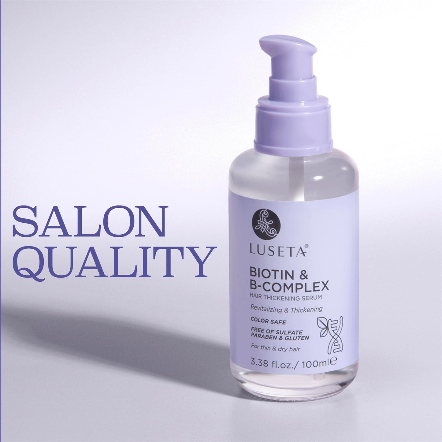 Luseta Biotin B-Complex Hair Oil Thickening & Strengthening for Thin and Dry Hair Promote Hair Growth 3.38oz