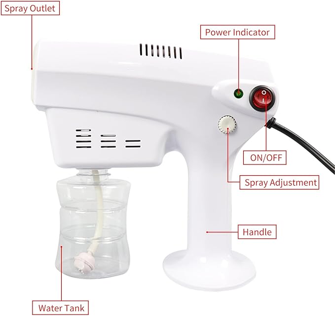 Portable Nano Steam Gun Hair Care Sprayer Micro Mist Machine Spray Gun Facial Steamer