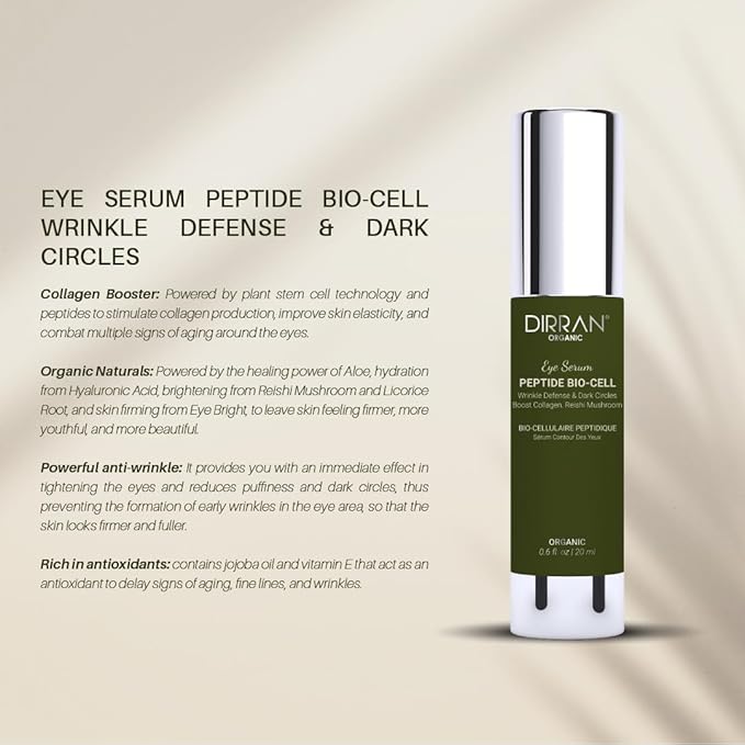 Eye Serum For Multi-Purpose Anti-Aging Serum Face Eyes & Neck, Reduces Wrinkles Dark Circle, Helps to Boost Collagen and Restore elasticity (Peptide Bio-Cell).