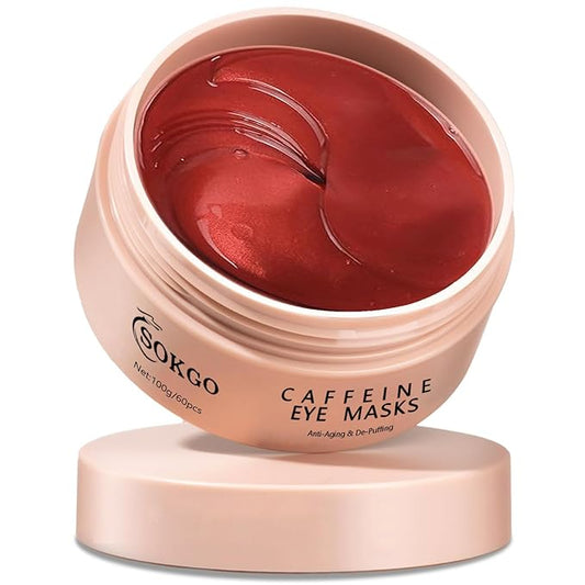 Professional Caffeine Eye Masks, Under Eye Patches for Puffy Eyes, Eye Masks for Dark Circle, Wrinkles and Fine Lines, Rejuvenating and Refreshing Eye Masks with Caffeine