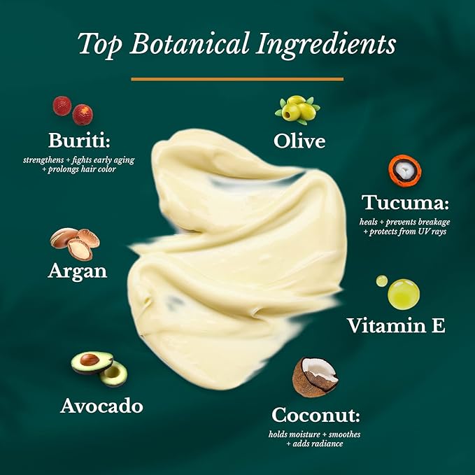 Curl Defining Cream and Deep Conditioning Hair Mask - Frizz Control Hair Care - Damaged Hair Repair - Dry Hair Treatment - All Natural Curly Hair Products