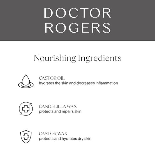Doctor Rogers Lip Balm. Hydrating & Softening Lip Moisturizer for Very Dry Lips, Natural & Hypoallergenic, 0.15 Ounce (4.25 g) Tube